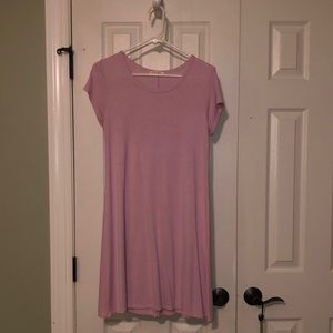 M pale pink mini tshirt dress